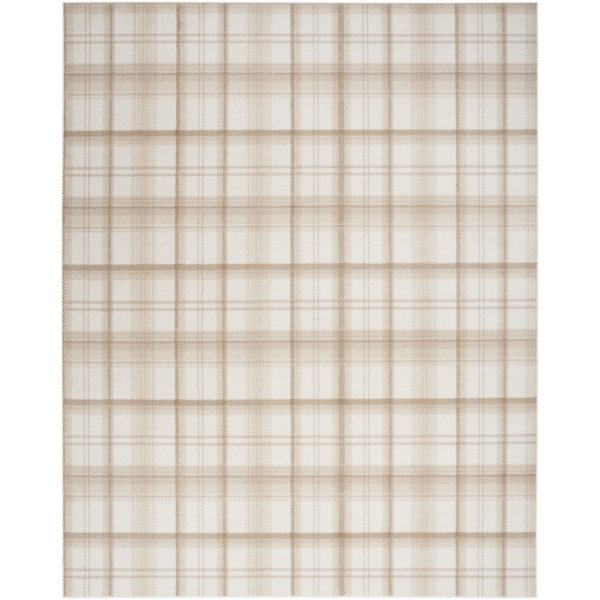 Beige & Ivory Plaid Grafix Area Rug, 7x9