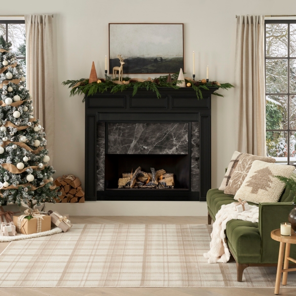 Beige & Ivory Plaid Grafix Area Rug, 7x9