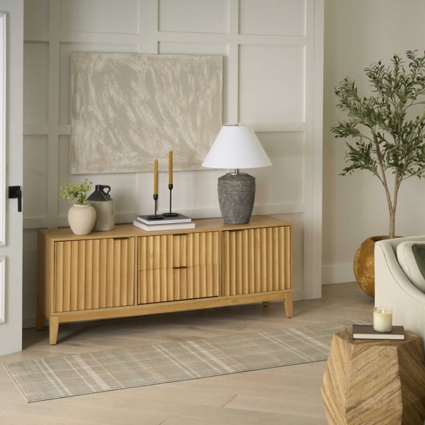 Olive Plaid Grafix Runner, 2x6