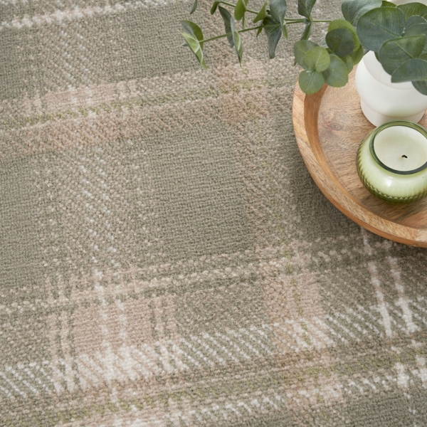 Olive Plaid Grafix Area Rug, 7x9