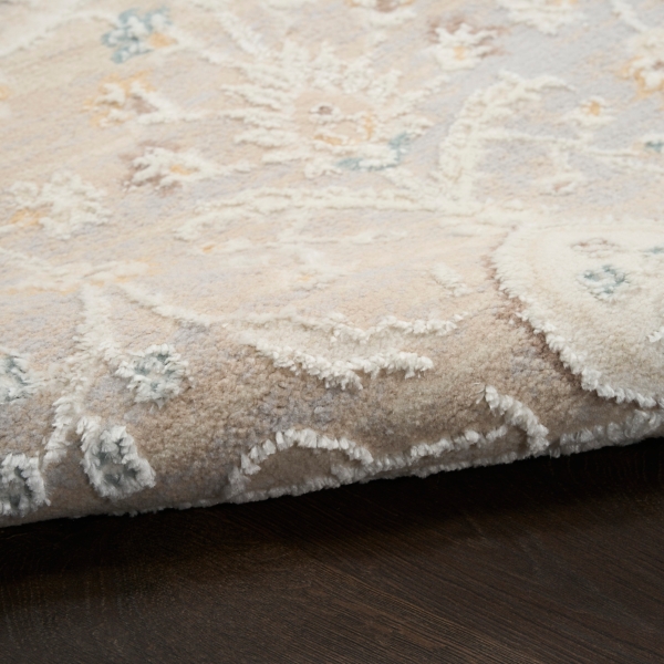 Isla Gray Floral Vine Area Rug, 5x7