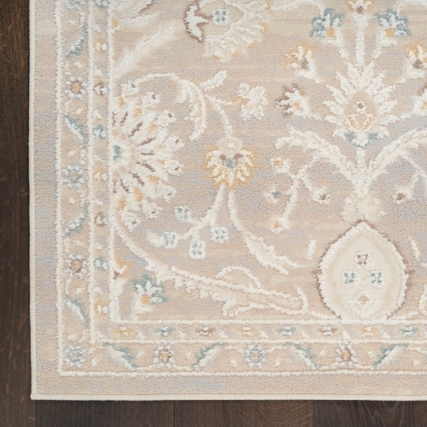 Isla Gray Floral Vine Area Rug, 8x10