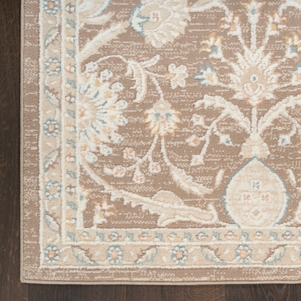 Isla Mocha Floral Vine Area Rug