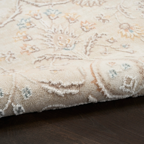 Isla Ivory Floral Vine Area Rug, 5x7