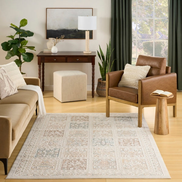 Isla Vintage Floral Panel Area Rug