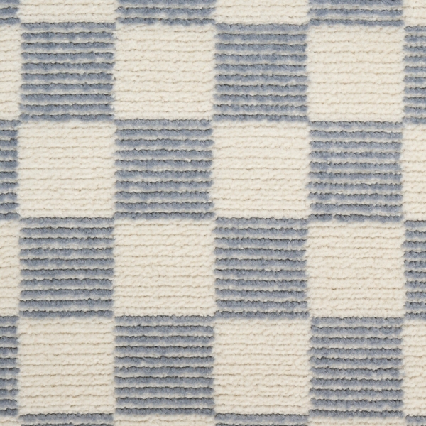 Blue & Ivory Checkered Serenity Area Rug