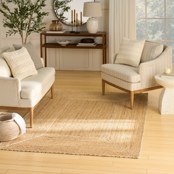 Terrazzo Natural Braided Jute Area Rug