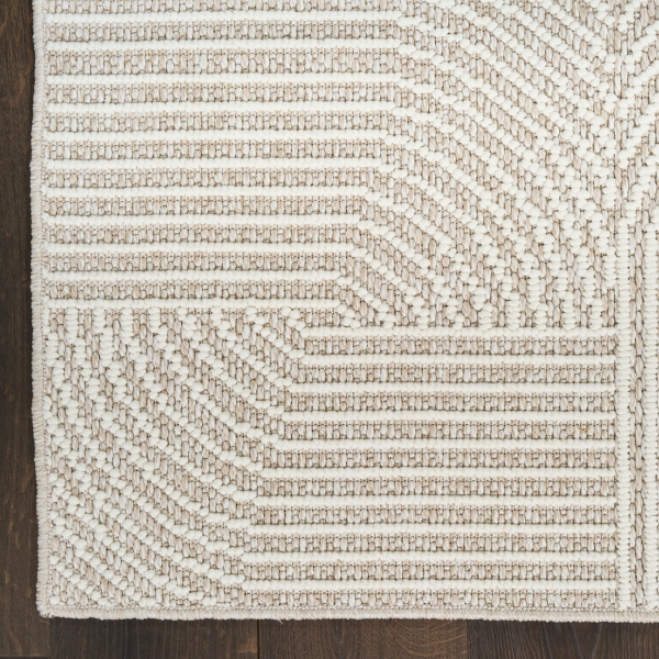Beige Geometric Runner, 2x7