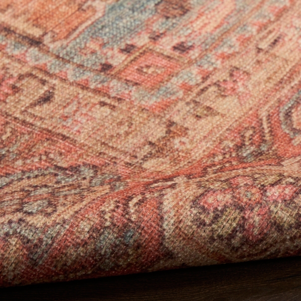 Center Medallion Washable Area Rug