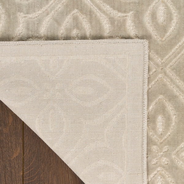 Silver Floral Charm Washable Area Rug, 5x7