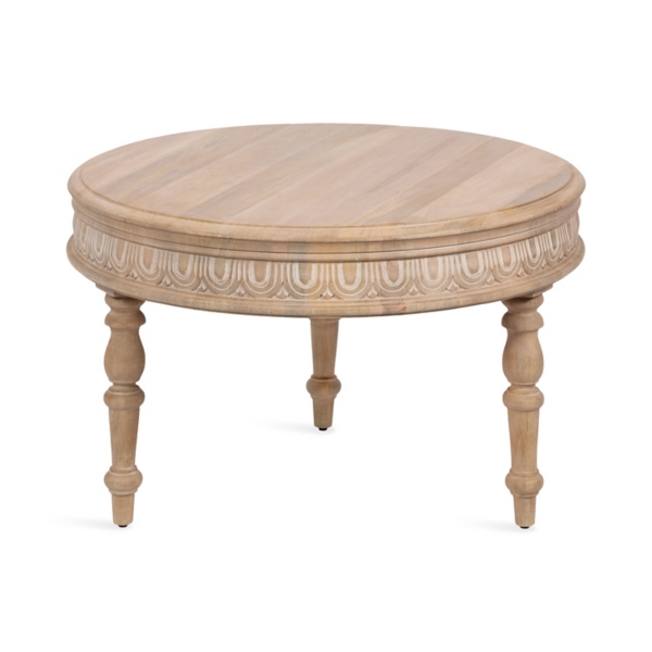 Patresa Round Natural Carved Wood Coffee Table | Kirklands Home
