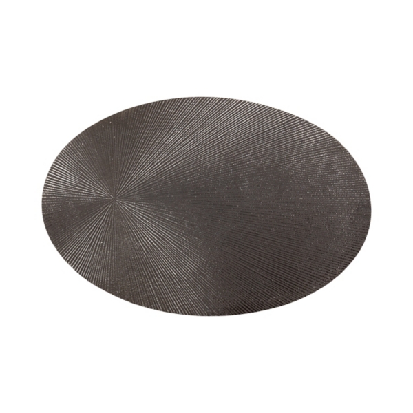 Engles Pewter Metal Oval Adjustable Table