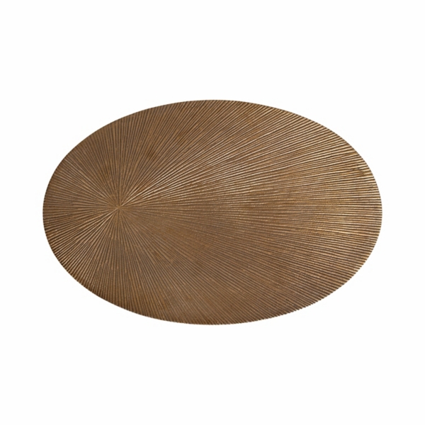 Engles Gold Metal Oval Adjustable Table