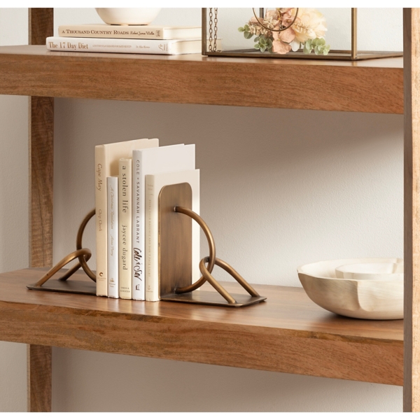 Gold Metal Chain Link Bookends, Set of 2