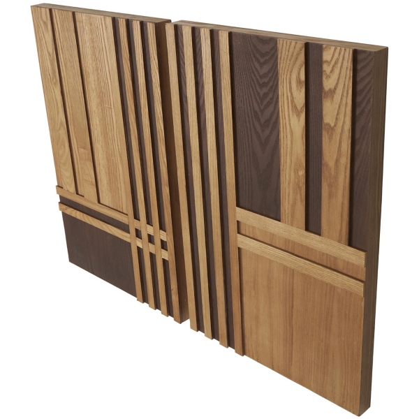 Natural Wood Geometric 2-pc. Wall Panel Set
