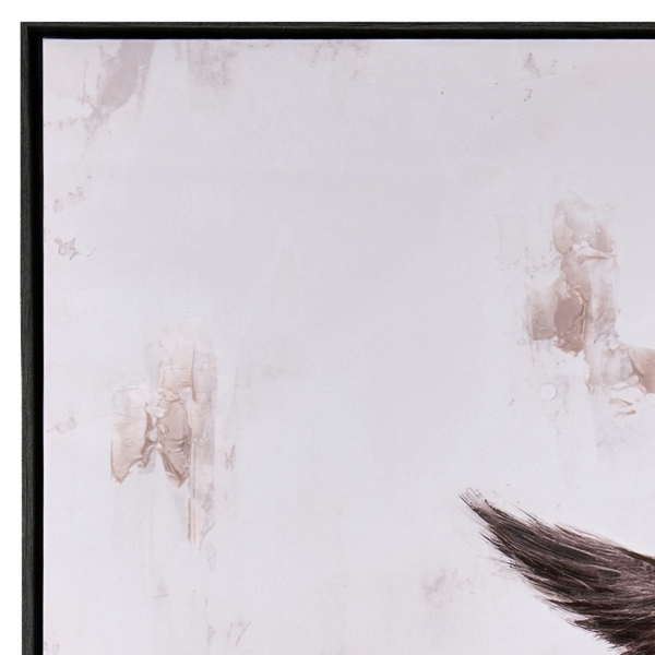 Three Neutral Birds Framed Canvas Art Print