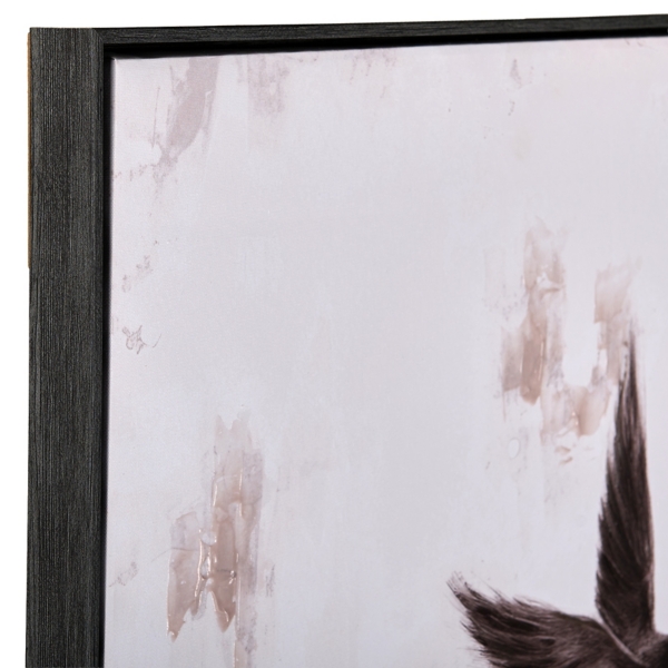 Three Neutral Birds Framed Canvas Art Print