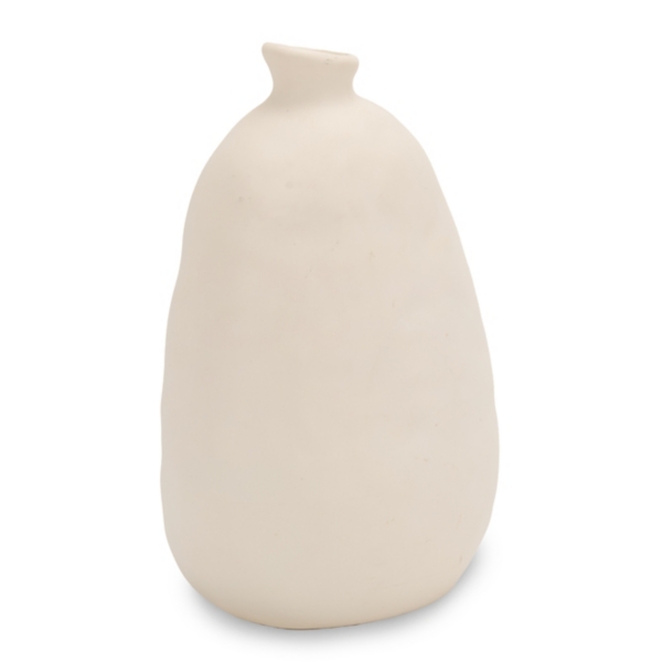 Blue Fish White Ceramic Vase