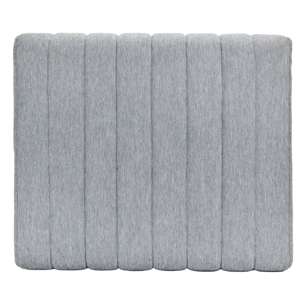 Light Blue Taylor Ribbed Fabric Ottoman