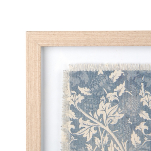 Blue Floral Museum Poster Framed Art Print