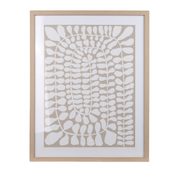 Muted Motion Leaves Framed Art Print