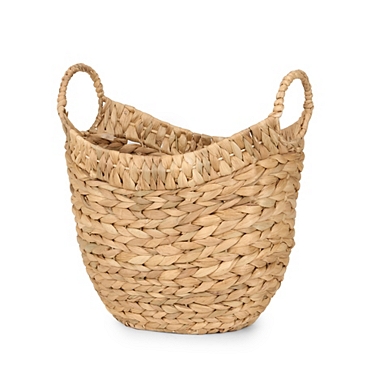 Large Woven Trim Water Hyacinth Basket | Kirklands Home
