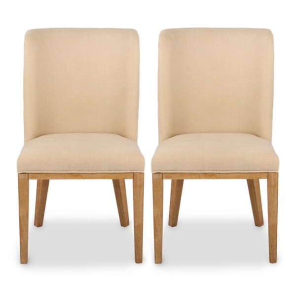 Capri Oatmeal Upholstered Dining Chairs, Set of 2