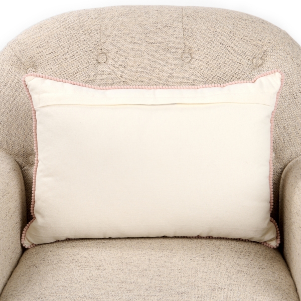 Embroidered Butterflies Lumbar Pillow