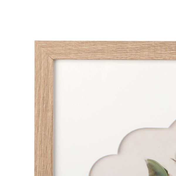 White Floral Arched Mat Framed Art Print