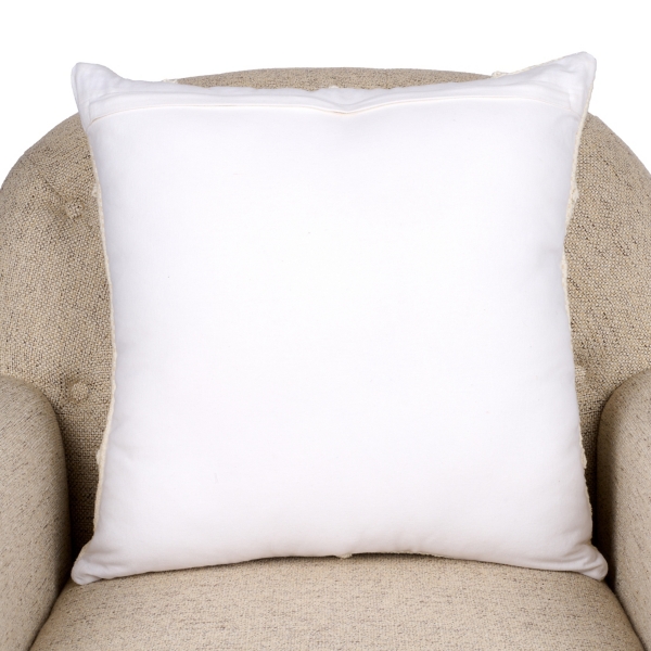 Ivory Woven Tuft Diamond Pillow