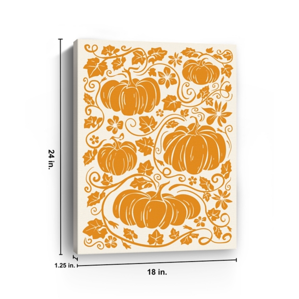 Pumpkin Garden I Canvas Art Print
