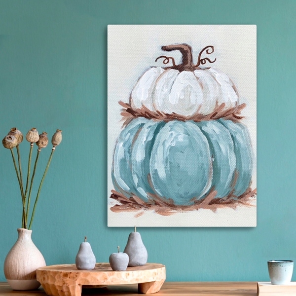 Pumpkin Stack II Harvest Canvas Art Print