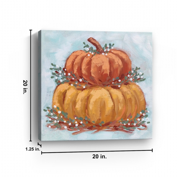 Pumpkin Stack IV Harvest Canvas Art Print