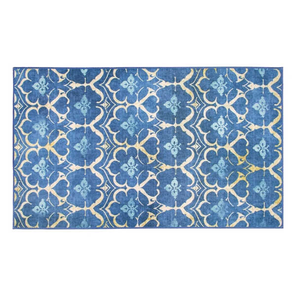 Damask Washable Area Rug