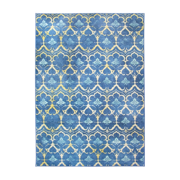 Damask Washable Area Rug