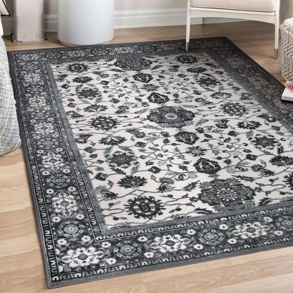 Gray Ramage Washable Area Rug, 5x7