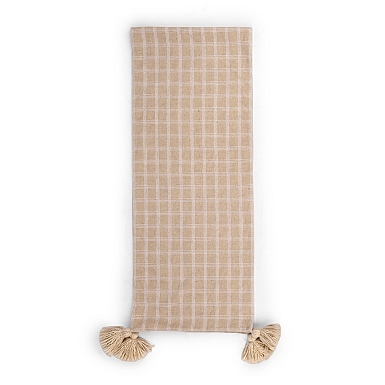Dark Taupe Toile Table Runner