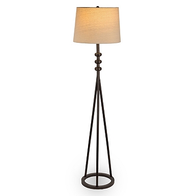 Dark Bronze Iron Tripod Floor Lamp | Kirklands Home