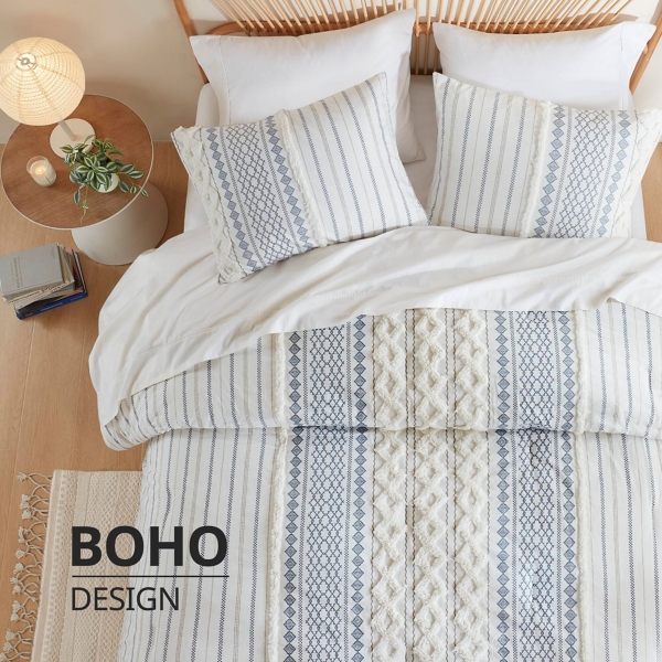 Ink + Ivy Blue Imani 3-pc. Queen Comforter Set