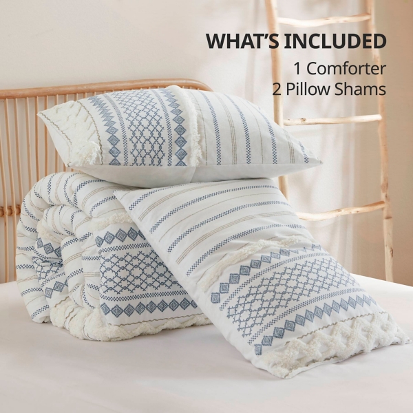 Ink + Ivy Blue Imani 3-pc. King Comforter Set