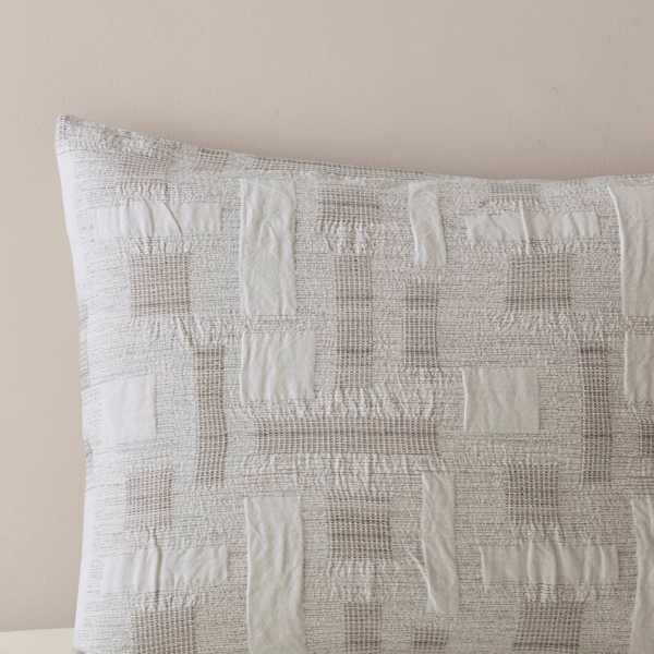 Ink + Ivy Gray Patch 3-pc. Queen Duvet Cover Set