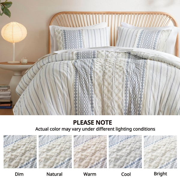 Ink + Ivy Blue Imani 3-pc. Queen Duvet Cover Set