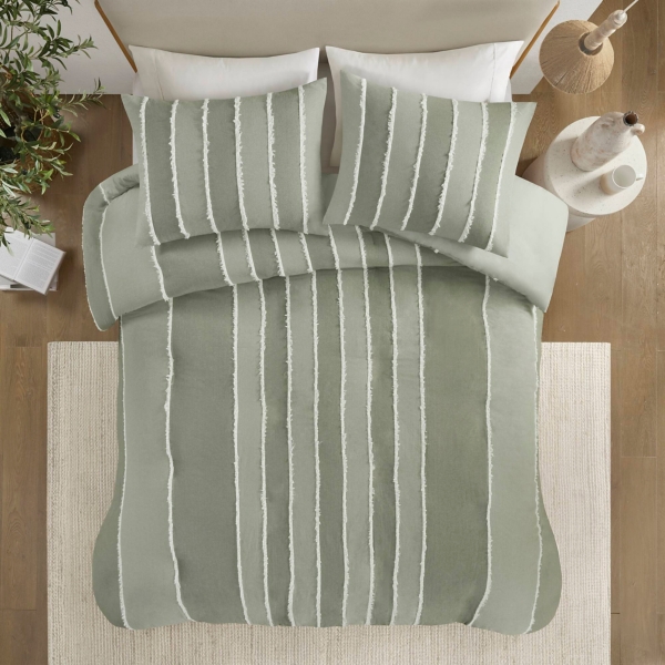 Ink + Ivy Green Shay 3-pc. King Duvet Cover Set