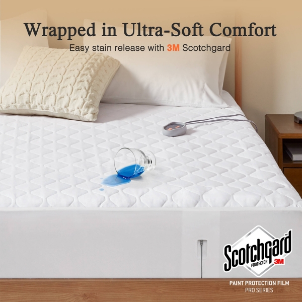 Beautyrest Heated Scotchgard Cal King Mattress Pad
