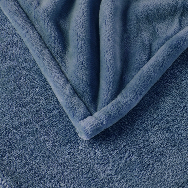 Beautyrest Blue Heated Plush Throw