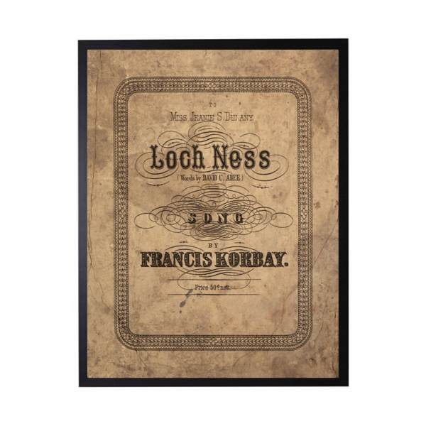 Vintage Loch Ness Book Cover Framed Art Print