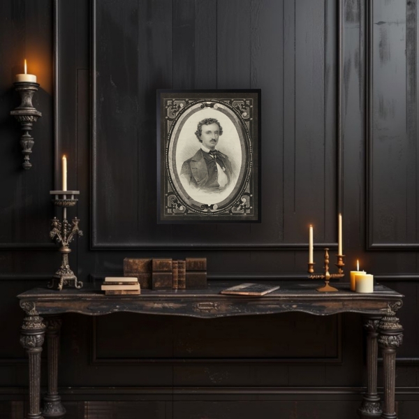 Edgar Allan Poe Portrait Framed Art Print