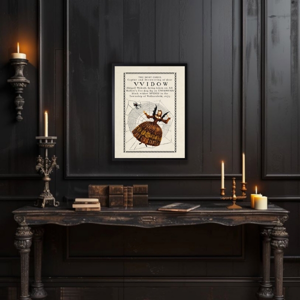 Widow Book Cover Halloween Framed Art Print