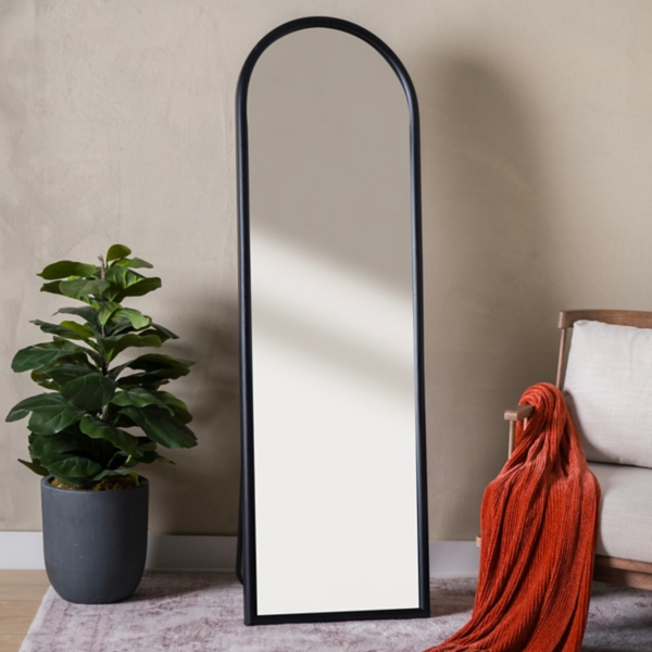 Black Modern Arch Floor Mirror
