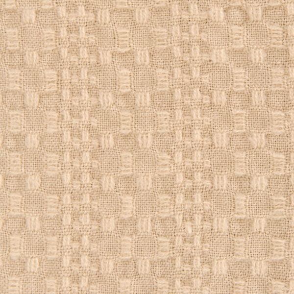 Ivory Waffle Weave Fringe Throw